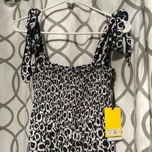 DVF Target Black and White Poppy Dress